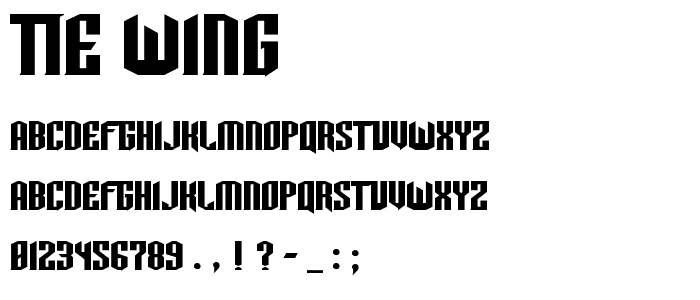 TIE-Wing font