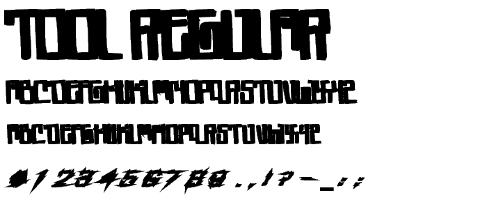 TOOL Regular font