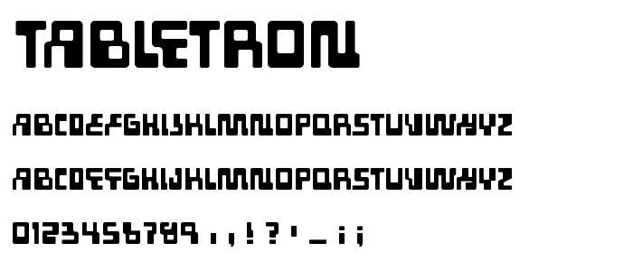 Tabletron font