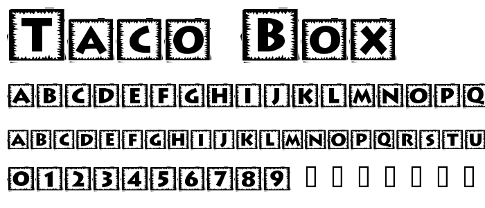 Taco Box font