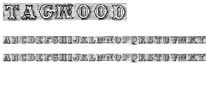 TagWood font