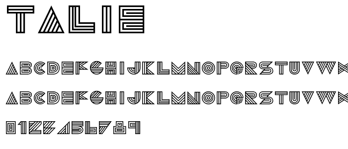 Talie font