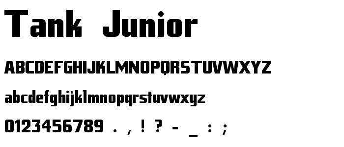 Tank Junior font