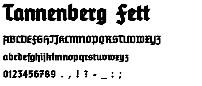 Tannenberg Fett font