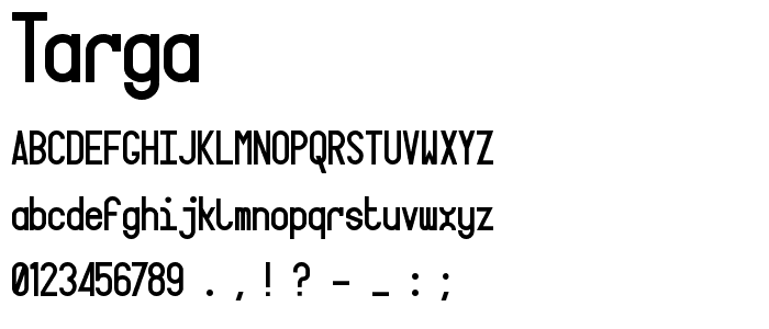 Targa  font