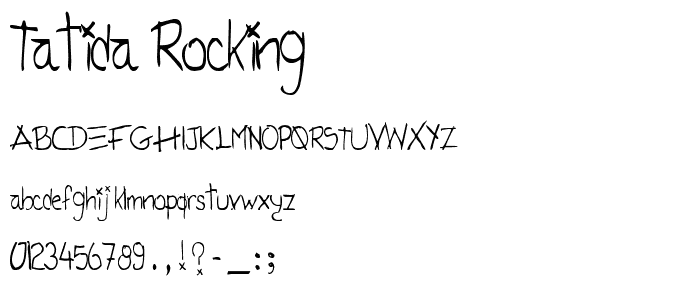 Tatida Rocking font