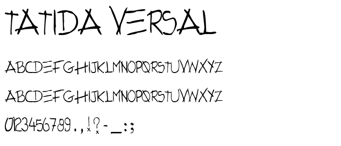 Tatida Versal font