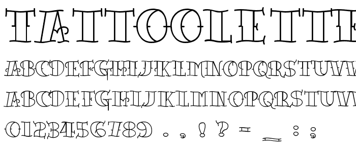 TattooLetteringOpen font