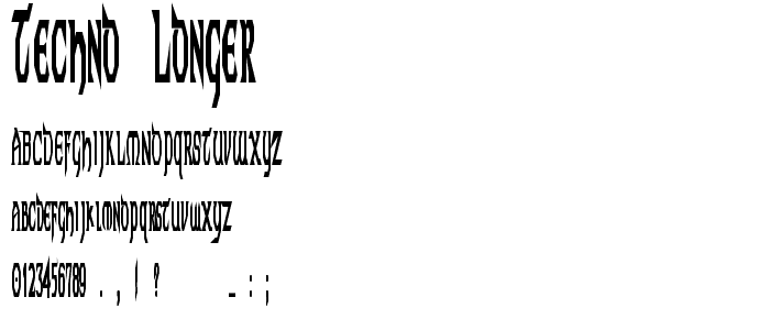 Techno Longer font