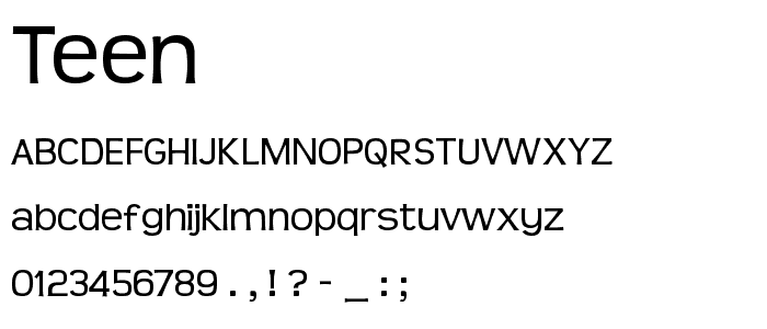 Teen font