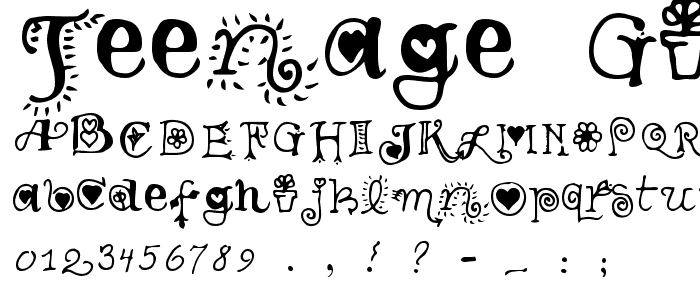 Teenage Girl 3 font