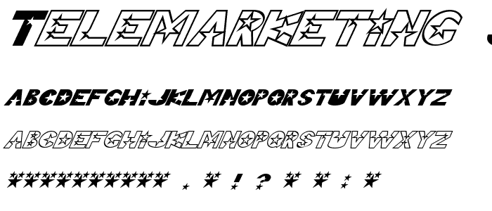 Telemarketing Superstar Italic font