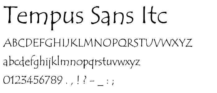 Tempus Sans ITC font