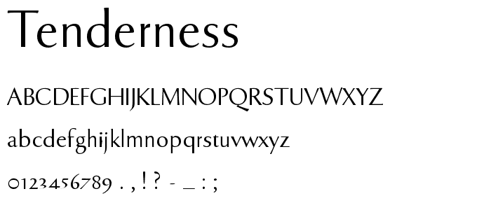 Tenderness font