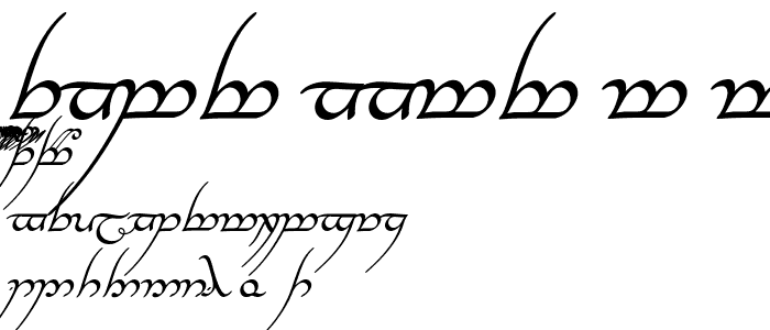 Tengwar Annatar Alt Italic font