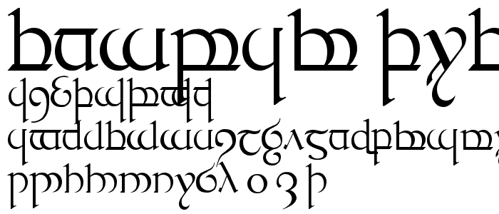 Tengwar Quenya 1 font