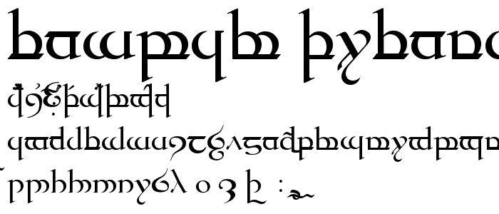 Tengwar Quenya font