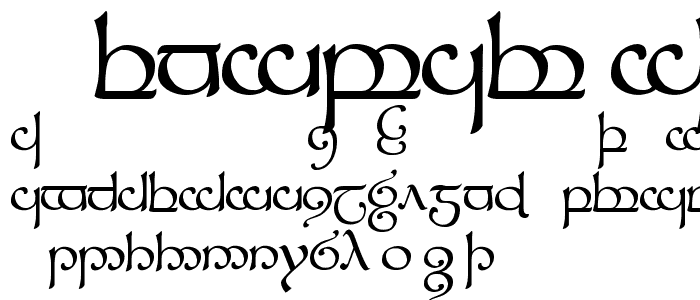 Tengwar Sindarin 1 font