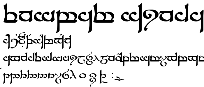 Tengwar Sindarin font