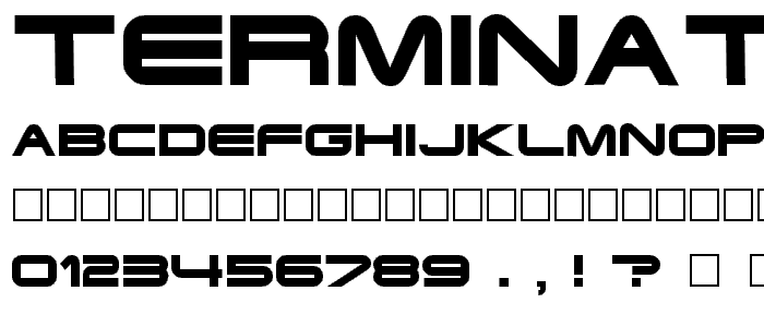 Terminator font