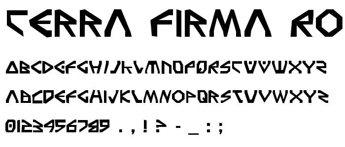 Terra Firma Rough font