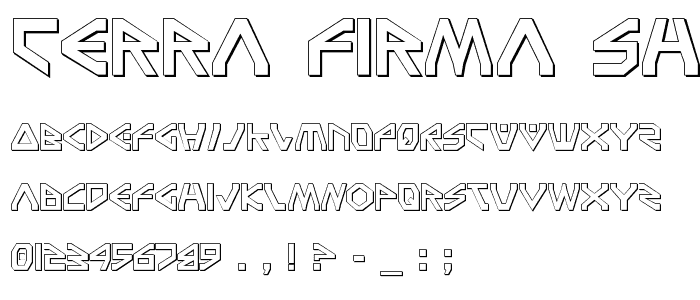 Terra Firma Shadow font