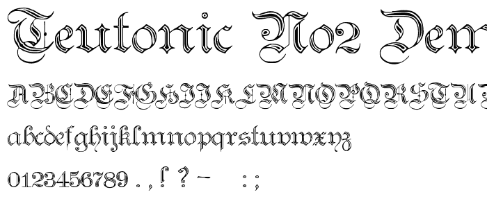 Teutonic No2 DemiBold font