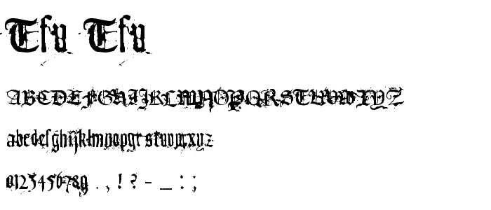 Tfu Tfu font