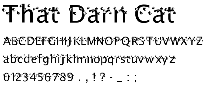 That Darn Cat! font