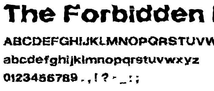 The Forbidden Font of Death font