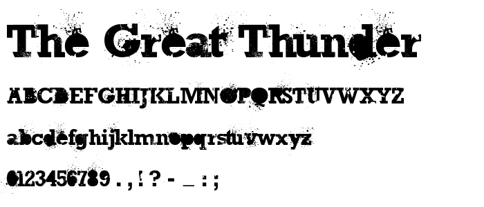 The Great Thunder font