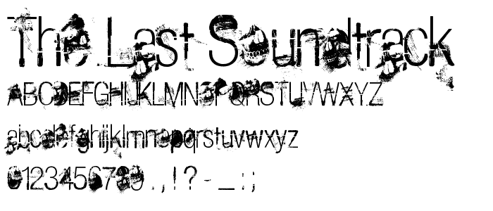 The Last Soundtrack font