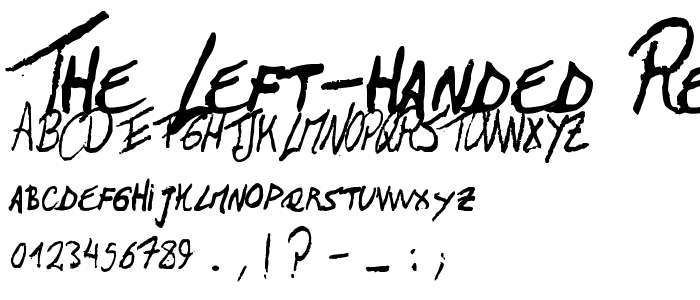 The Left-Handed Regular font