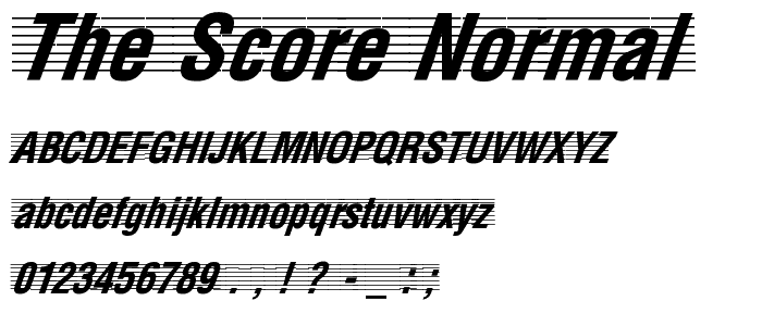 The Score Normal font