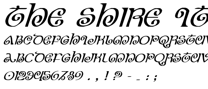 The Shire Italic font