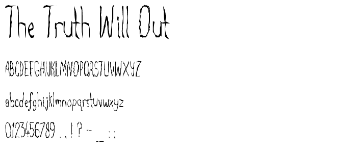 The Truth Will Out font