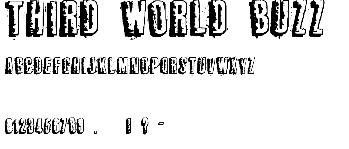 Third World Buzz font