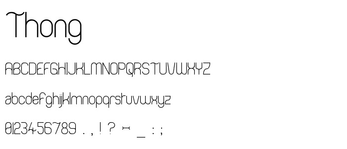 Thong font