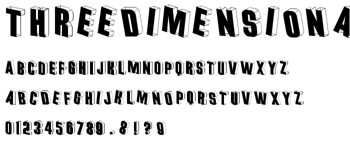 Threedimensional font