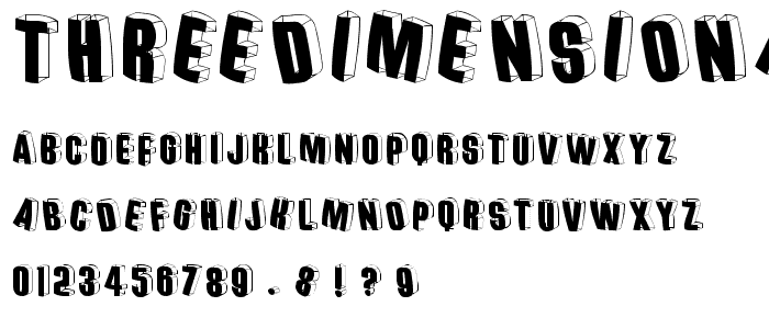 ThreedimensionalRound font