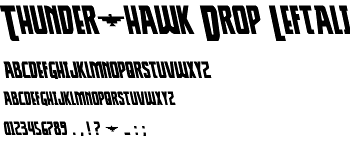 Thunder-Hawk Drop Leftalic font