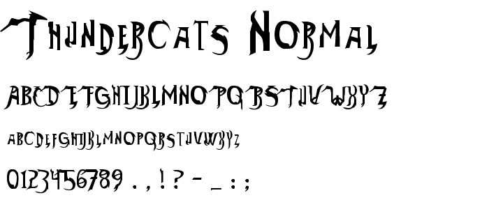 Thundercats Normal font