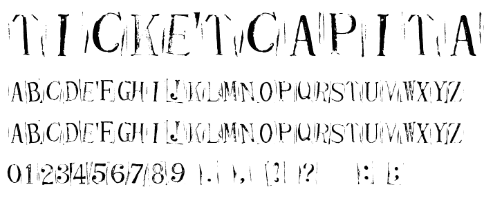 Ticket CapitalsRepressed font