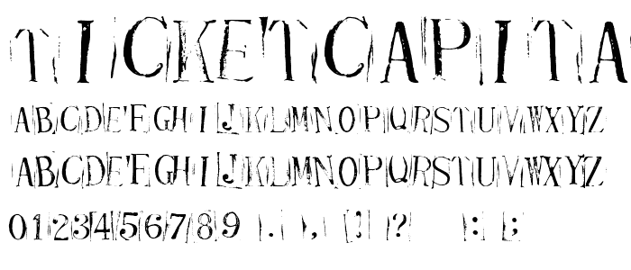 TicketCapitals Repressed font