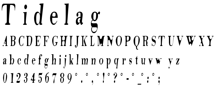 Tidelag font