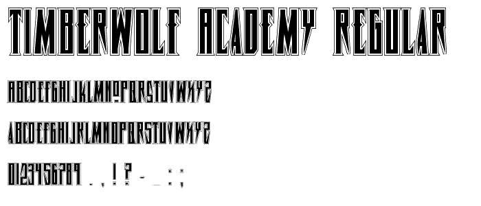 Timberwolf Academy Regular font