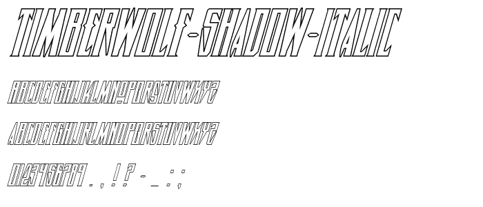 Timberwolf Shadow Italic font