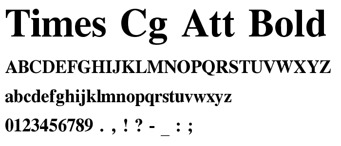 Times CG ATT Bold font