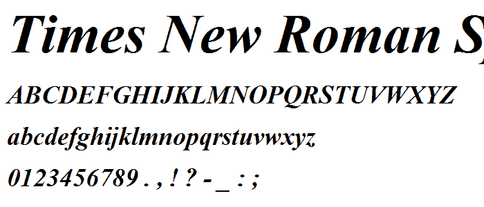 Times New Roman Special G1 Bold Italic font