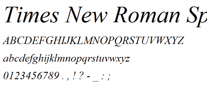 Times New Roman Special G1 Italic font